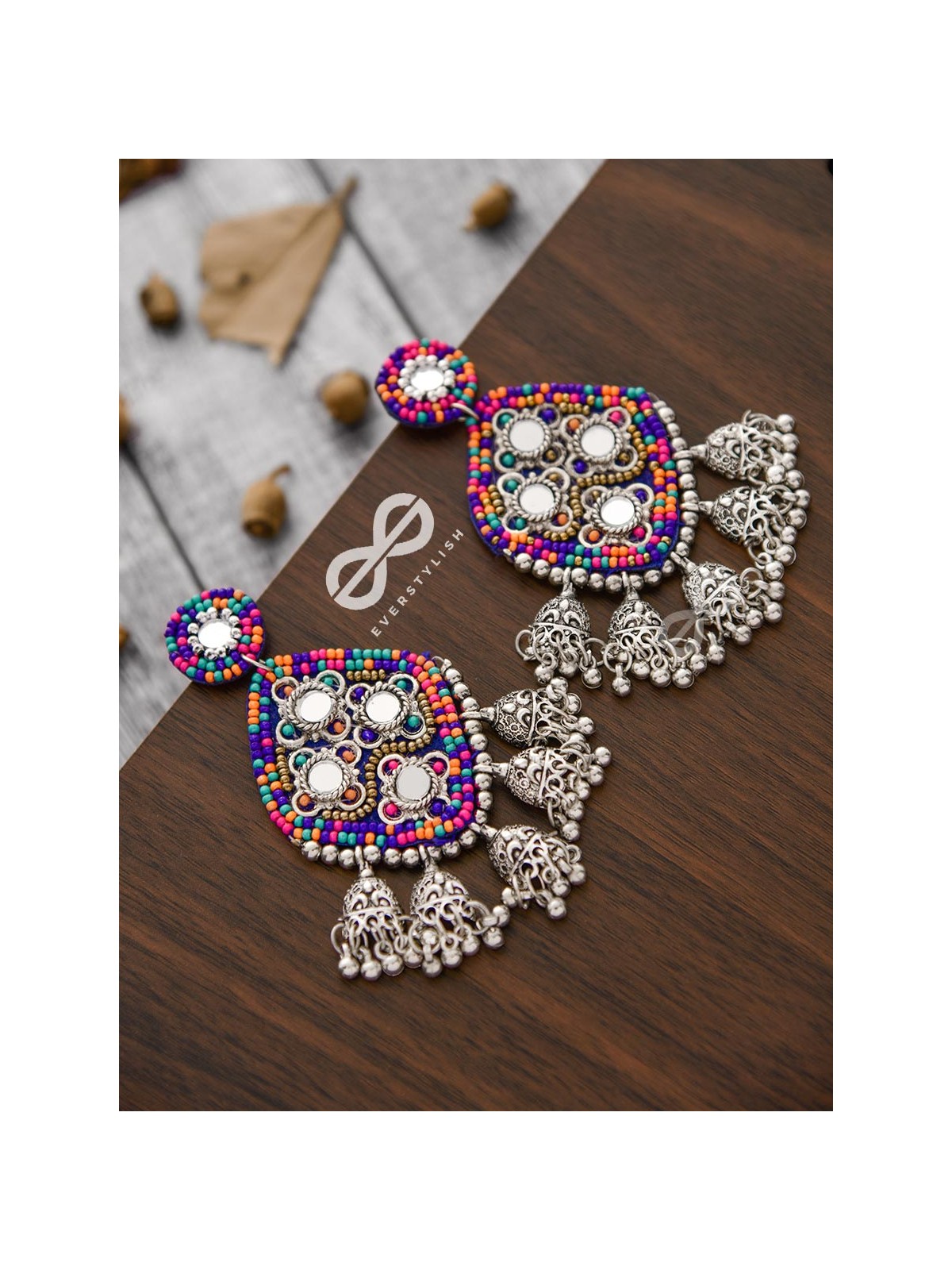 A Statement of Royalty -  Embroidered Statement Earrings