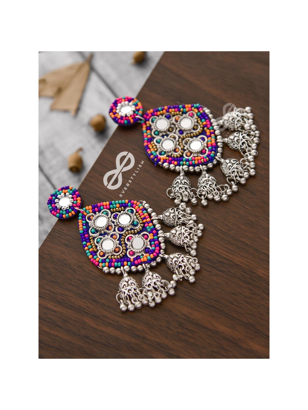 A Statement of Royalty -  Embroidered Statement Earrings
