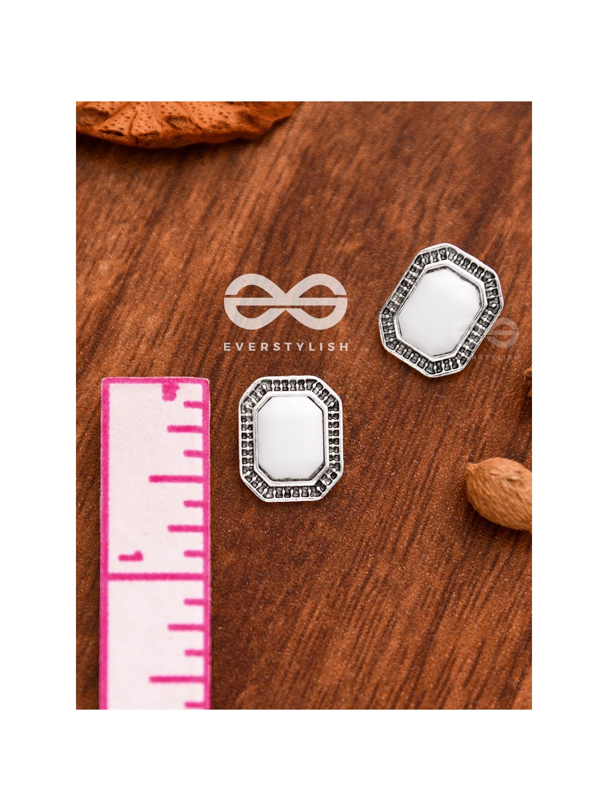 The Little White Button Studs - Tiny Trinket Earrings