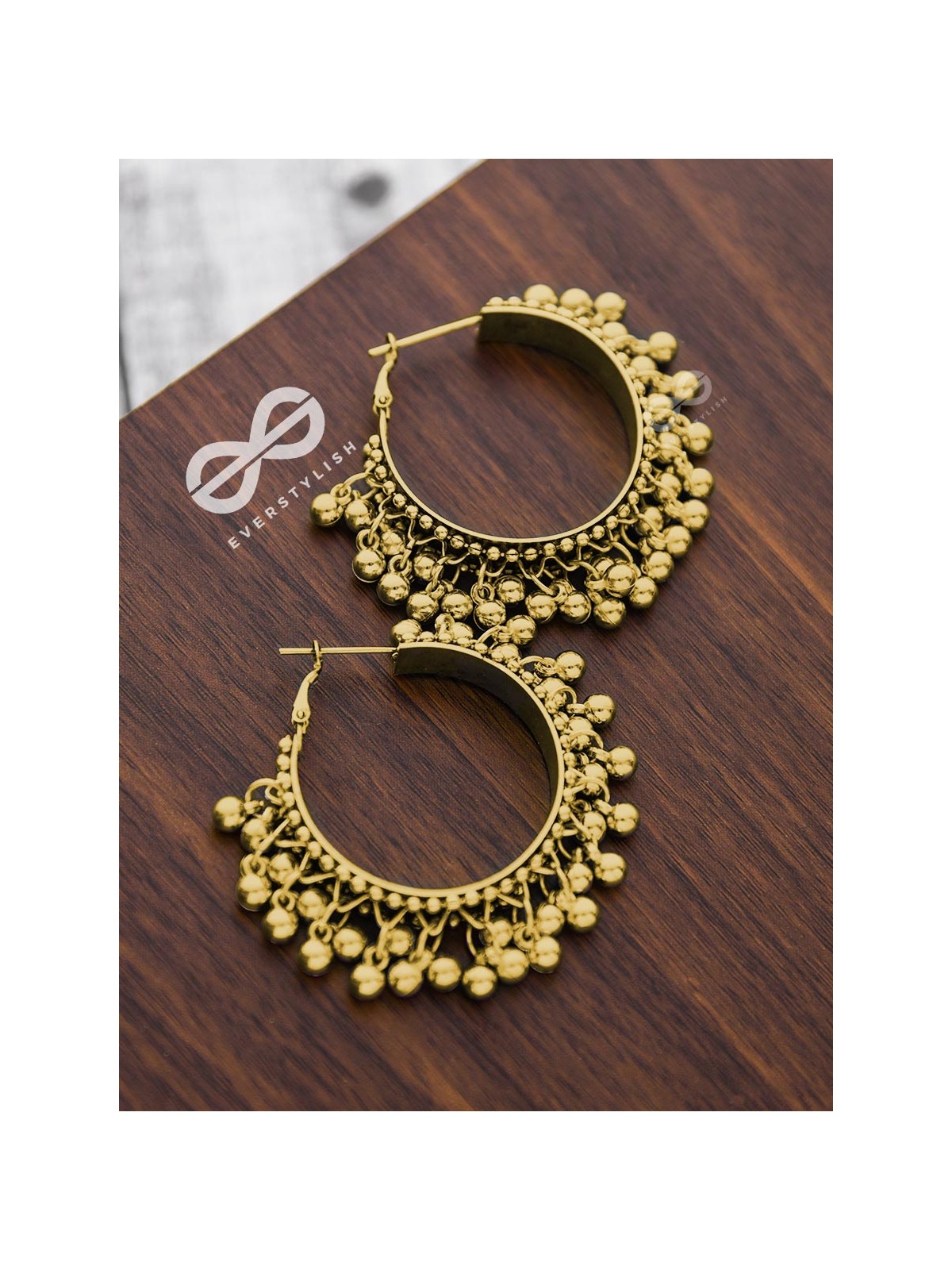 The Playful Elegance - Boho Hoop Earrings (Golden)