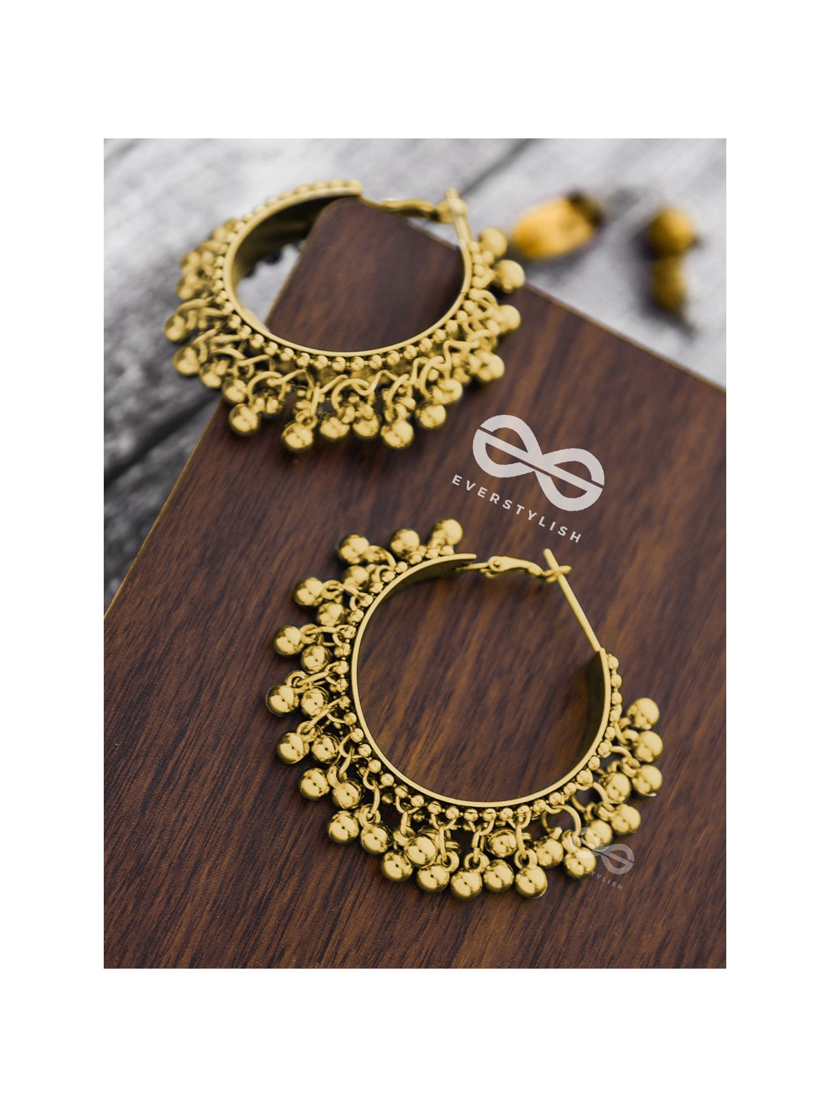 The Playful Elegance - Boho Hoop Earrings (Golden)