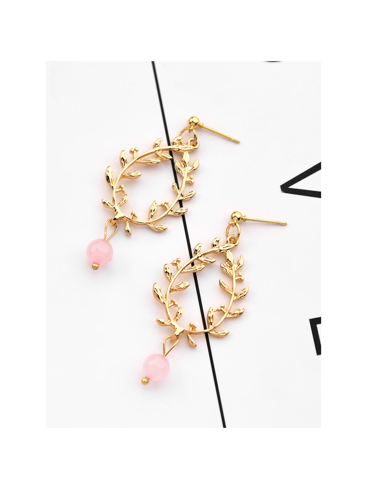 The Converging Golden Branches - Golden Casual Earrings