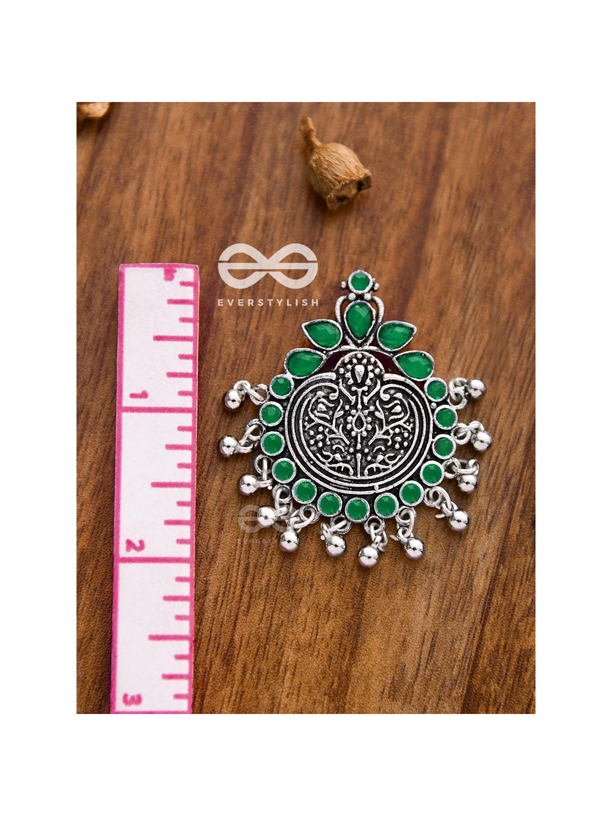 The Bohemian Intrigue (Emerald Green) - Embellished Oxidised Collection