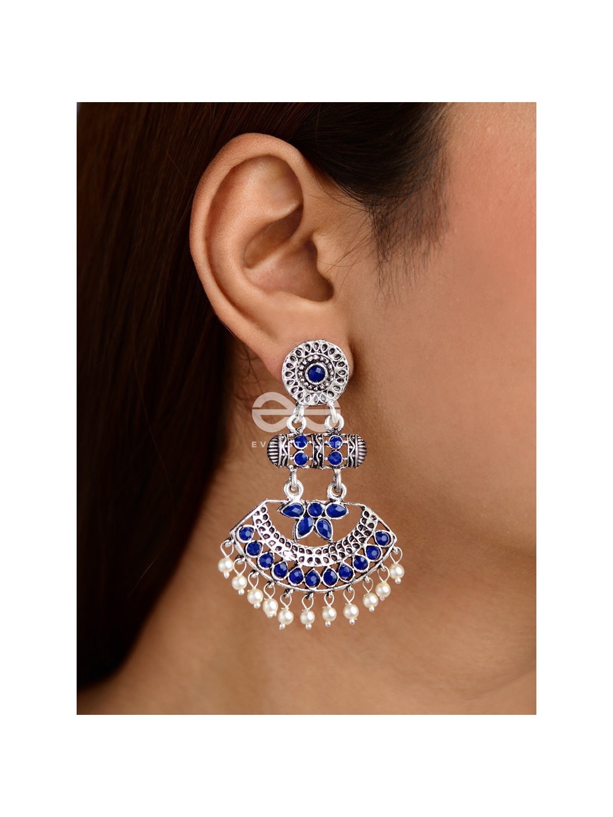 The Bohemian Elegance (Sapphire Blue) - Embellished Oxidised Collection