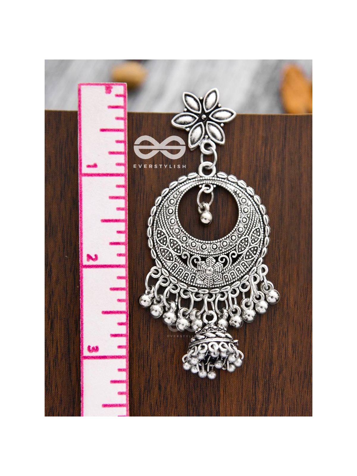 Intricate Floral Artwork Statement earrings