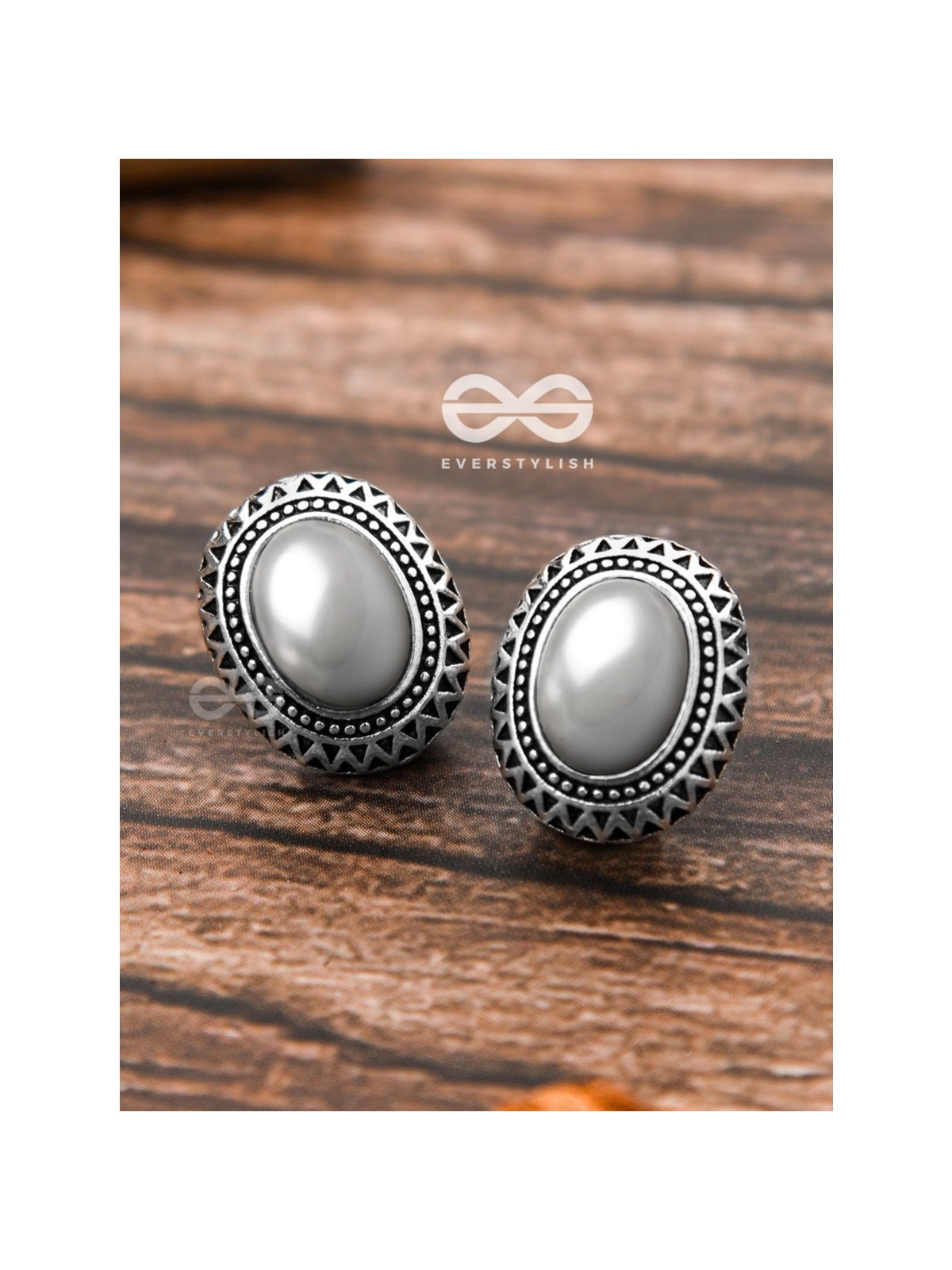 The Little Pearly Aztec Studs - Tiny Trinket Earrings