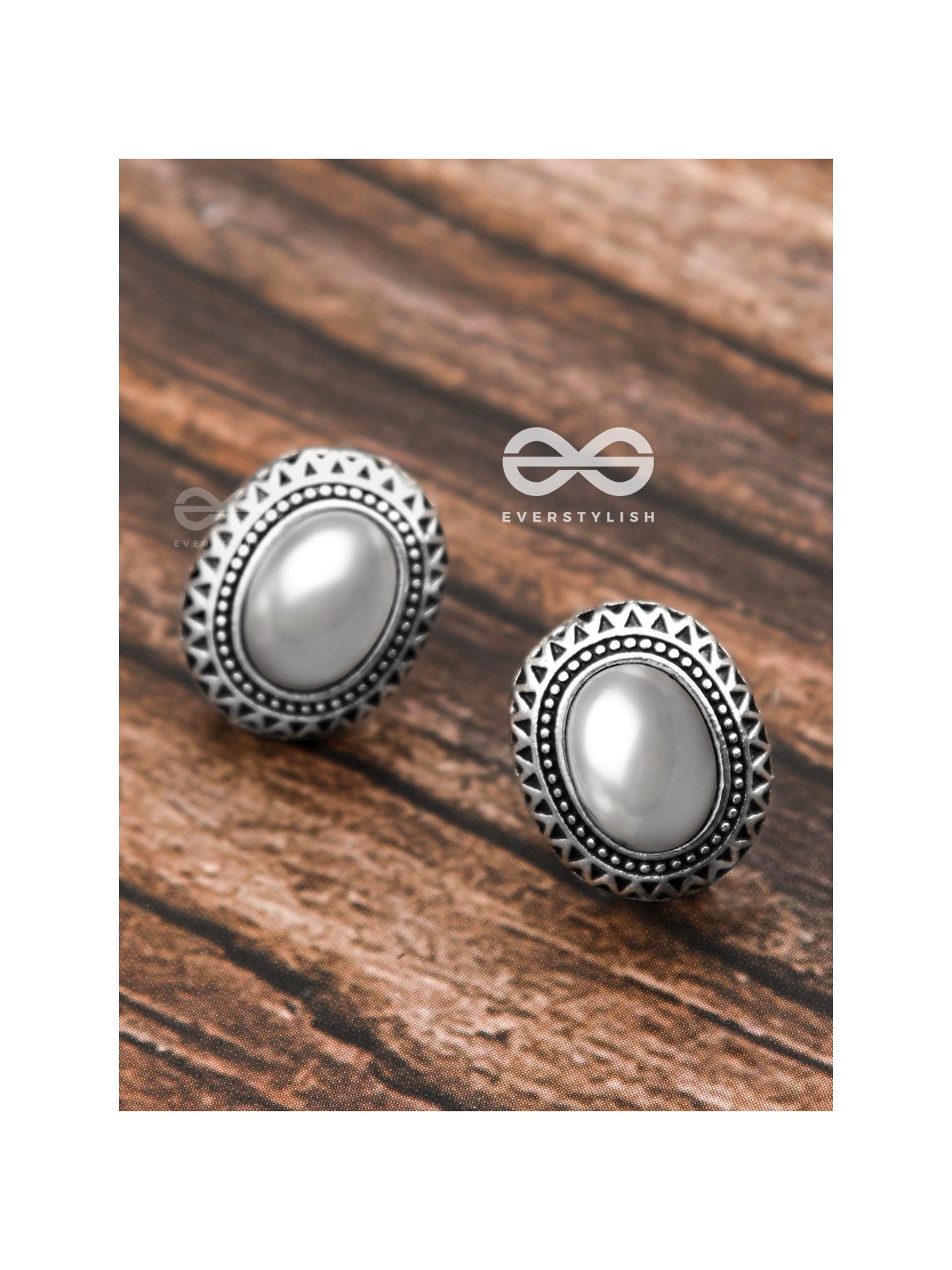 The Little Pearly Aztec Studs - Tiny Trinket Earrings