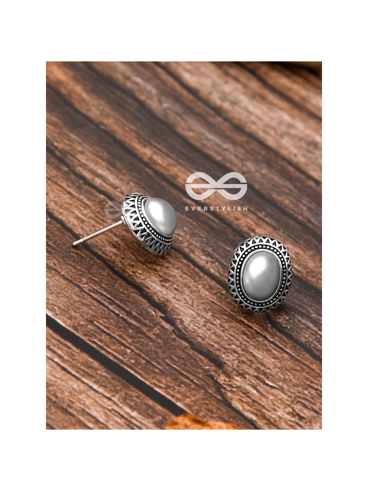 The Little Pearly Aztec Studs - Tiny Trinket Earrings