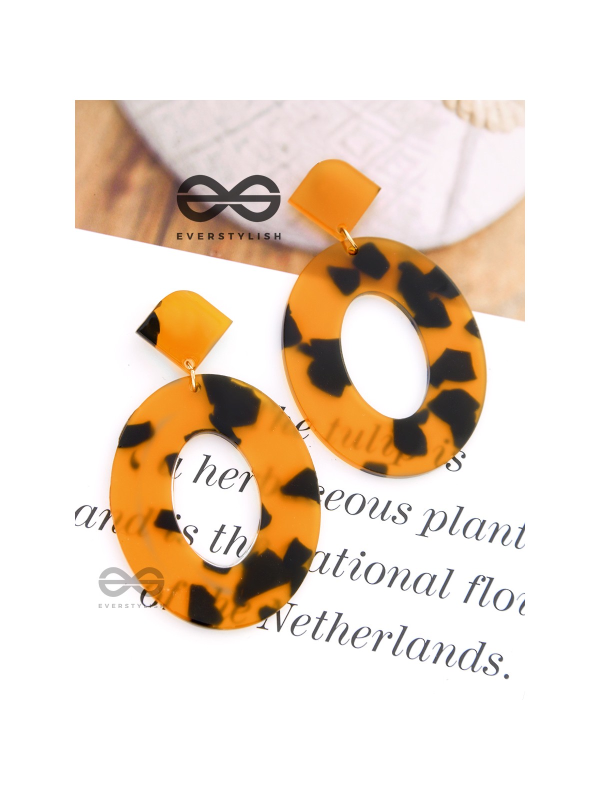 The Hypnotic Hues (Leopard) - Statement Acrylic Danglers