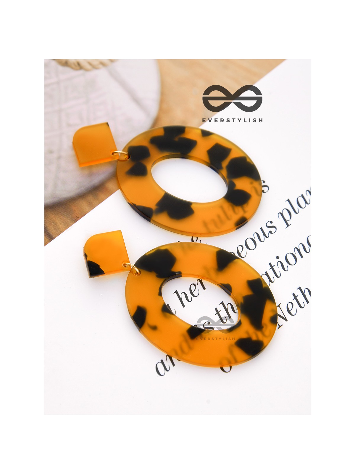 The Hypnotic Hues (Leopard) - Statement Acrylic Danglers