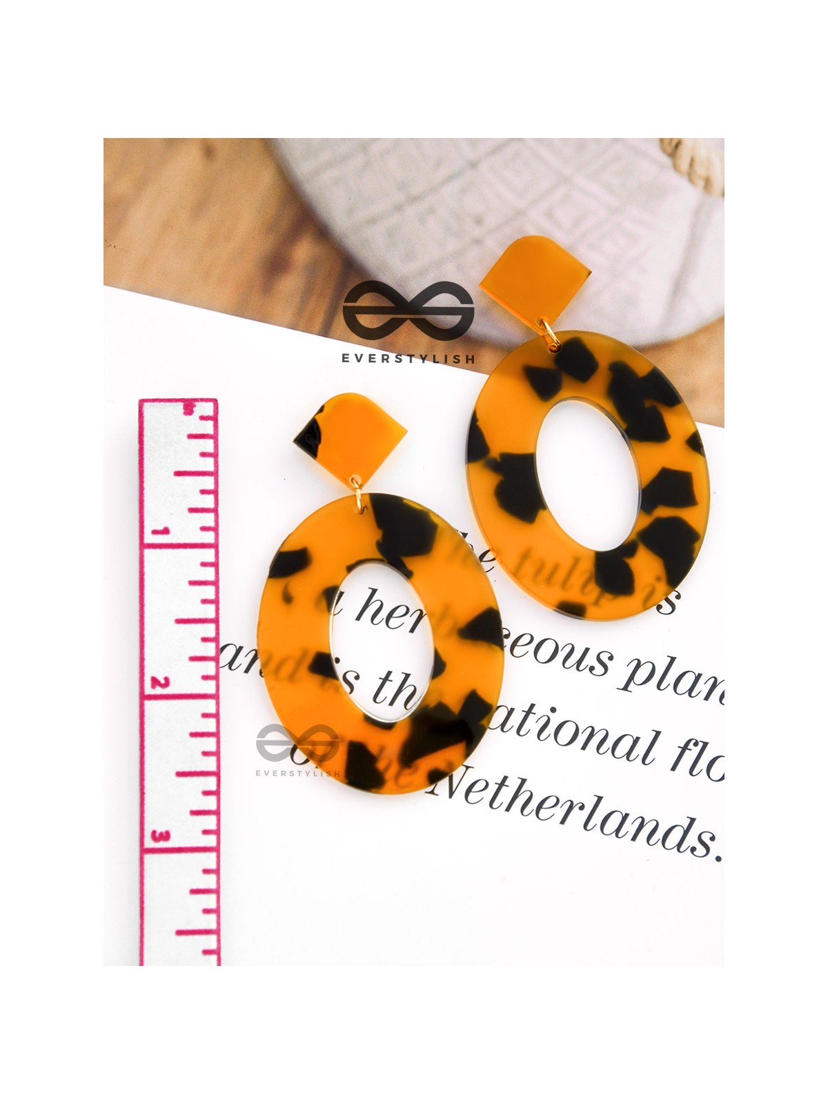 The Hypnotic Hues (Leopard) - Statement Acrylic Danglers