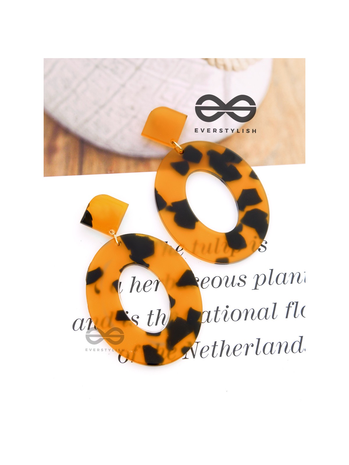 The Hypnotic Hues (Leopard) - Statement Acrylic Danglers