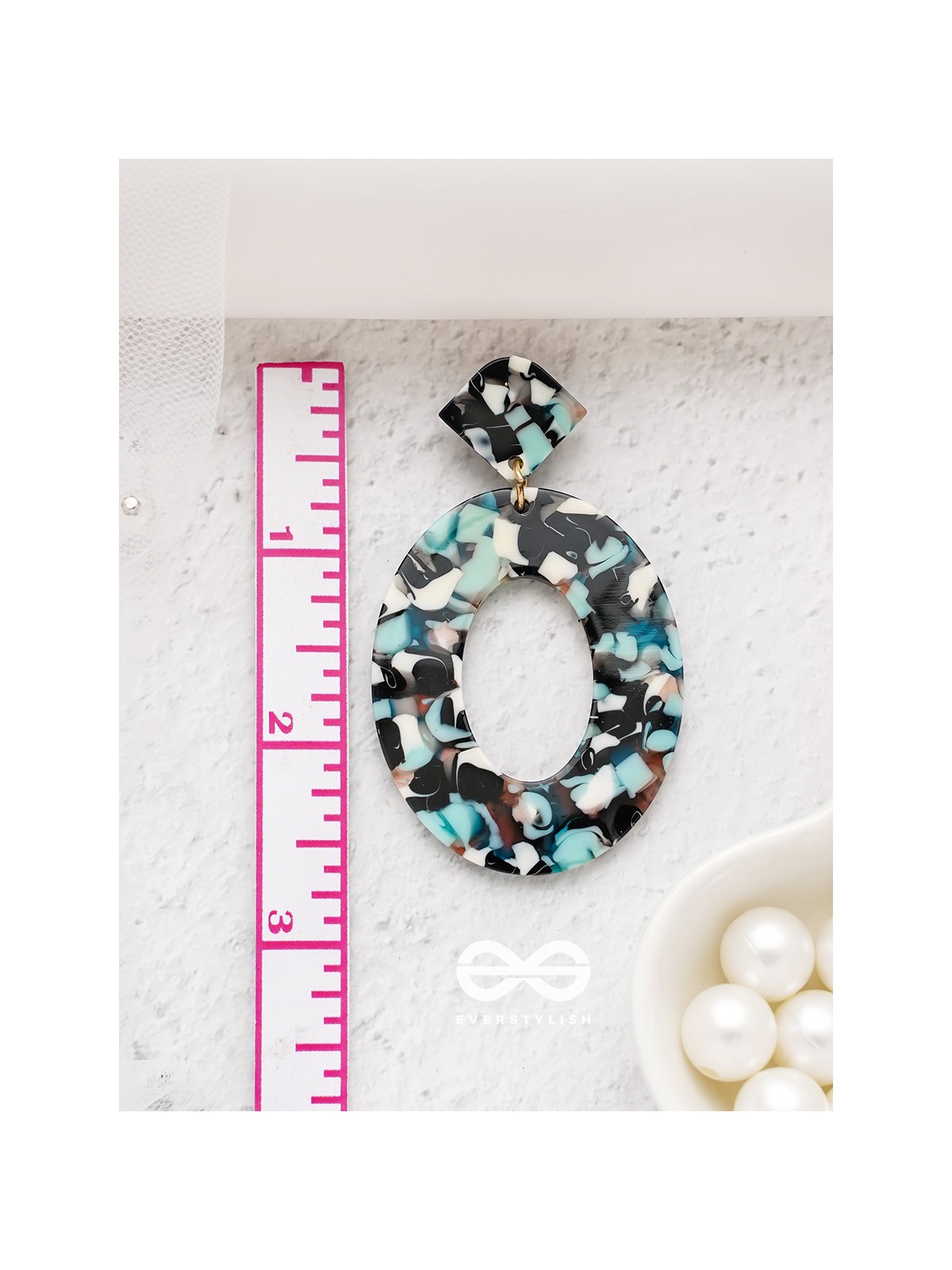 The Hypnotic Hues (Blue) - Statement Acrylic Danglers