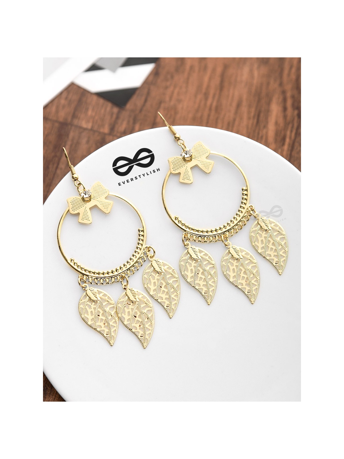 The Playful Charm - Golden Light-weight Earrings