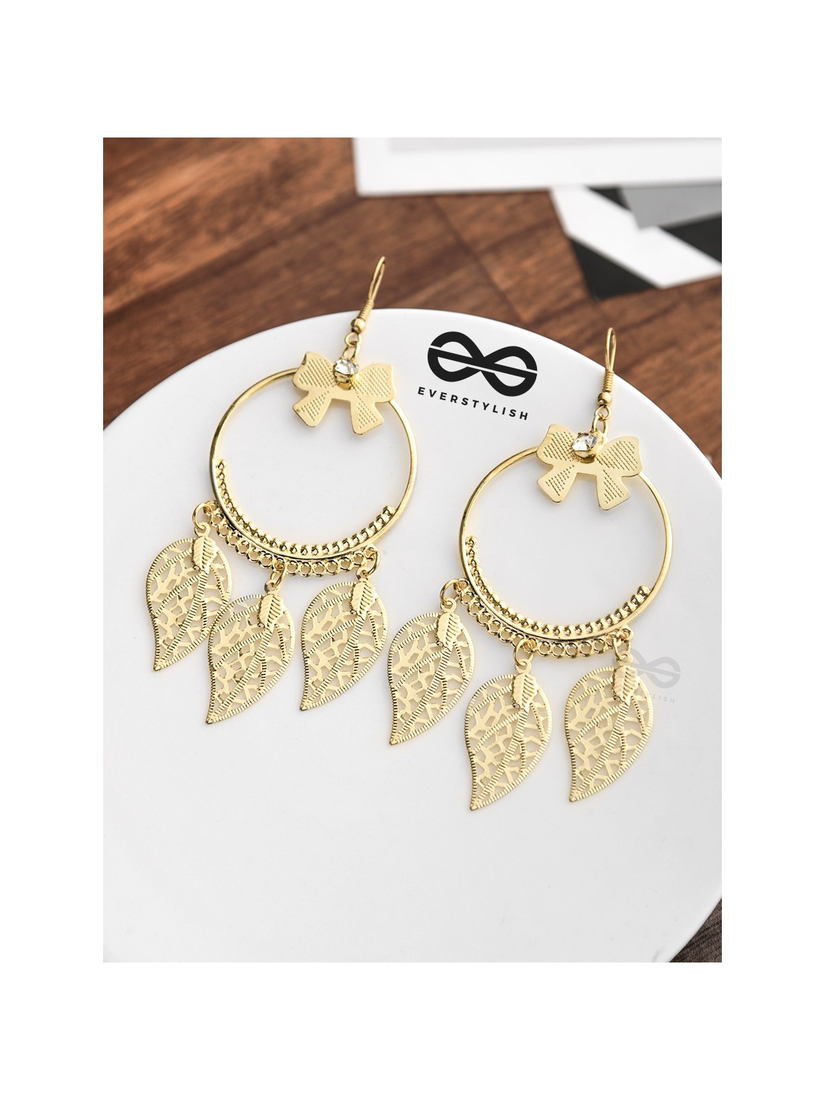 The Playful Charm - Golden Light-weight Earrings