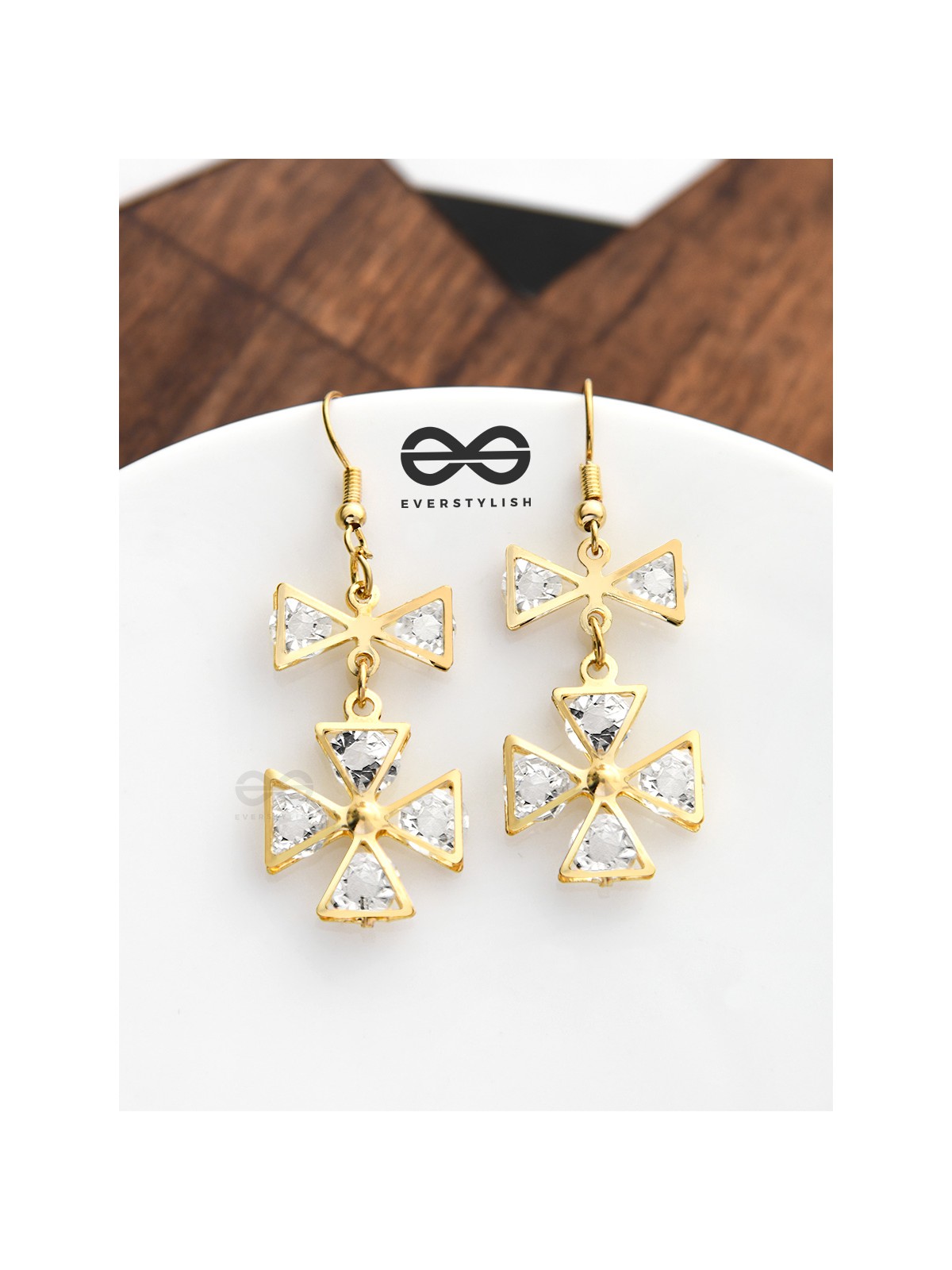 A Shimmery Statement Danglers - The Golden Charm Collection