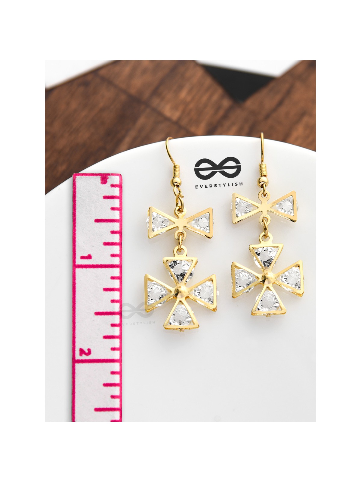 A Shimmery Statement Danglers - The Golden Charm Collection