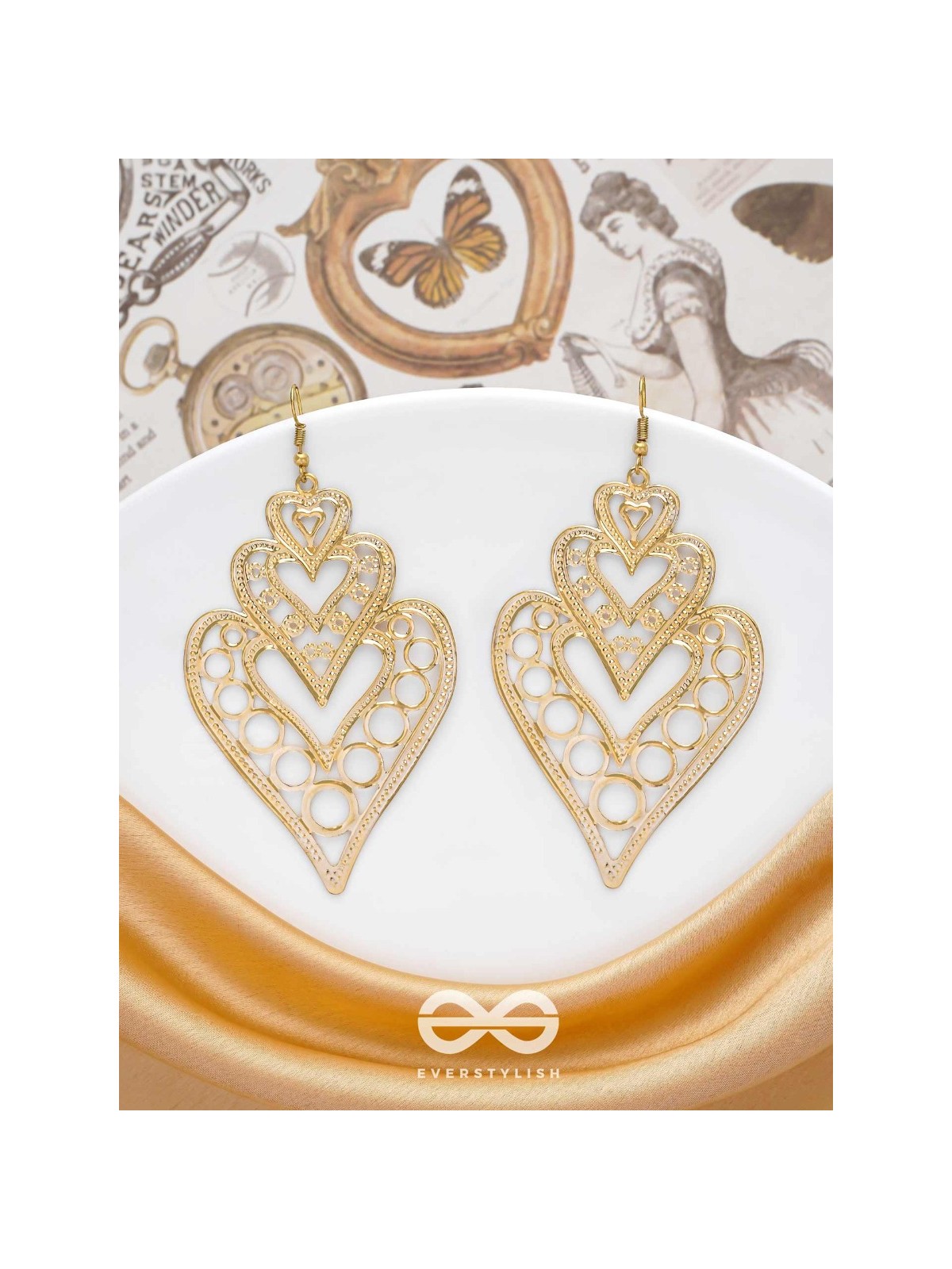 The Multilayered Intricate Hearts - The Golden Charm Collection