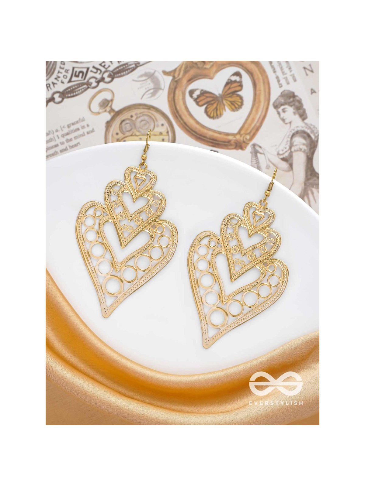 The Multilayered Intricate Hearts - The Golden Charm Collection