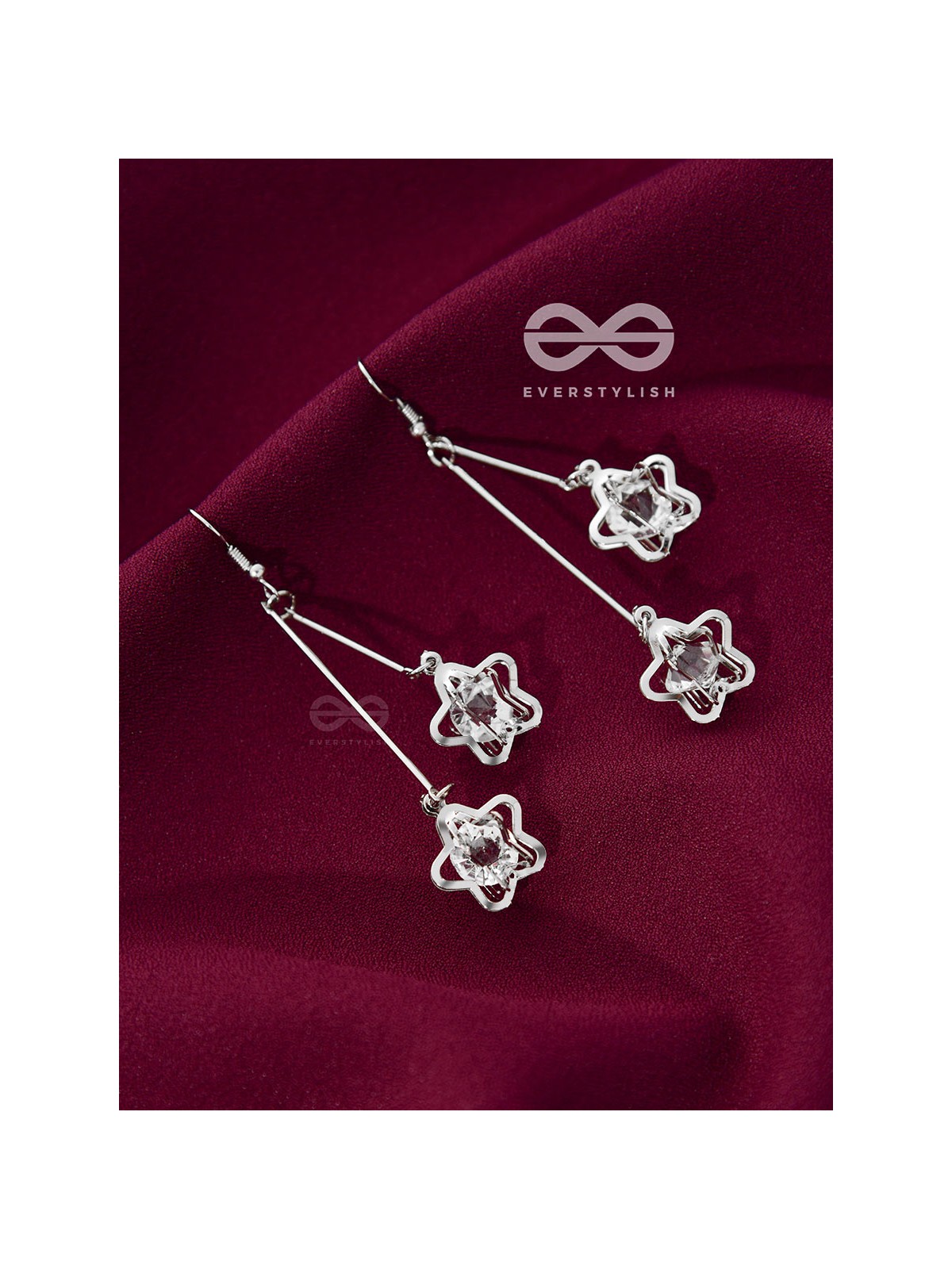 The Dangling Shimmery Star Earrings