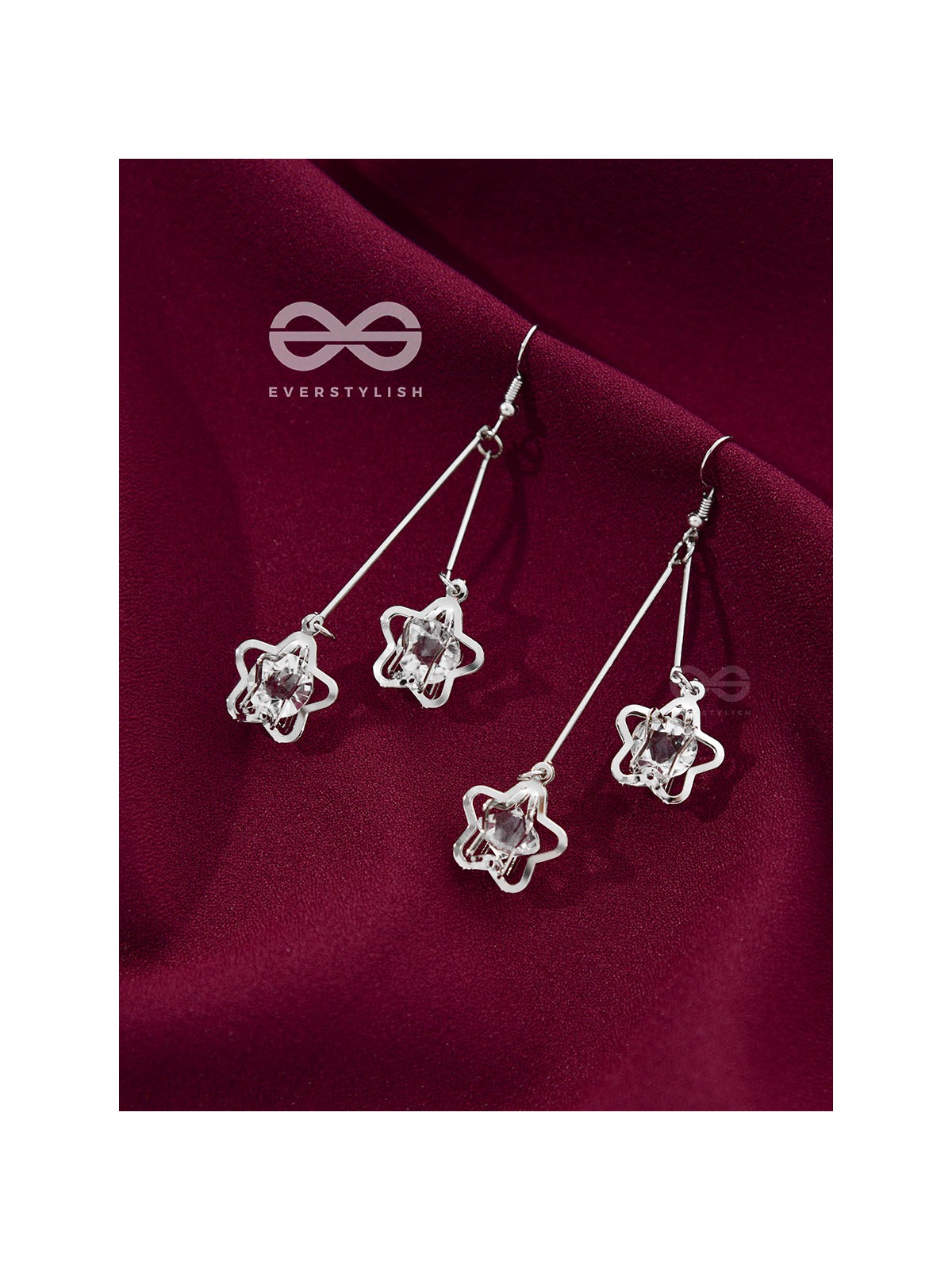 The Dangling Shimmery Star Earrings