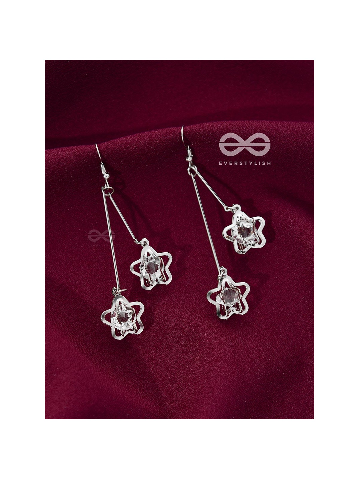 The Dangling Shimmery Star Earrings