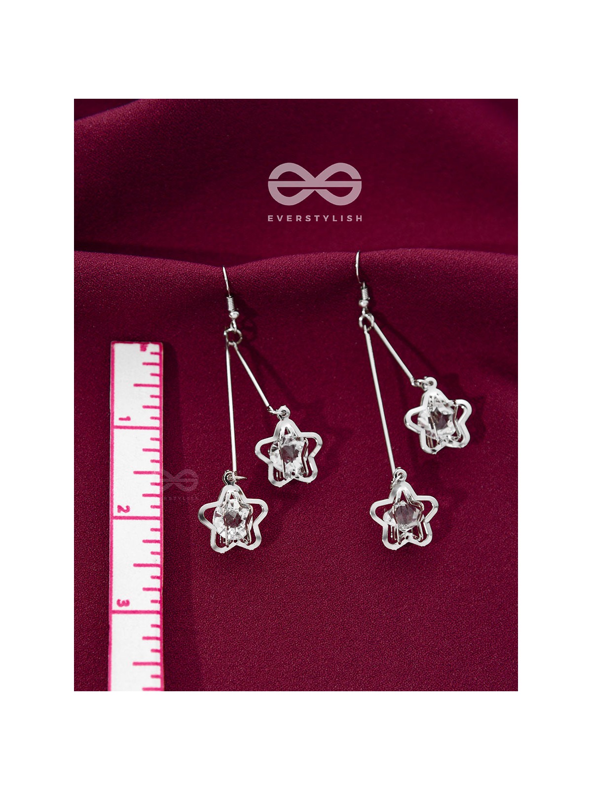The Dangling Shimmery Star Earrings