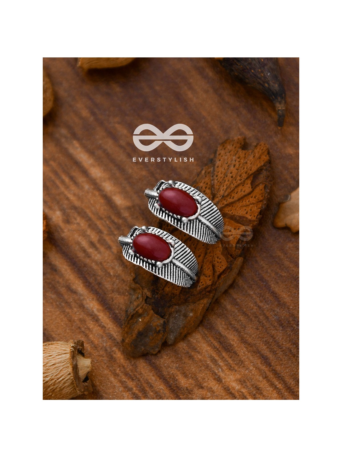 The Little Embellished Leaflets - Tiny Trinket Earrings