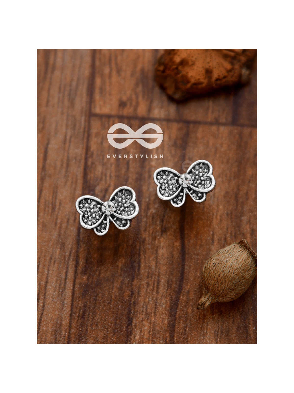 The Shimmery Bowknots - Tiny Trinket Earrings