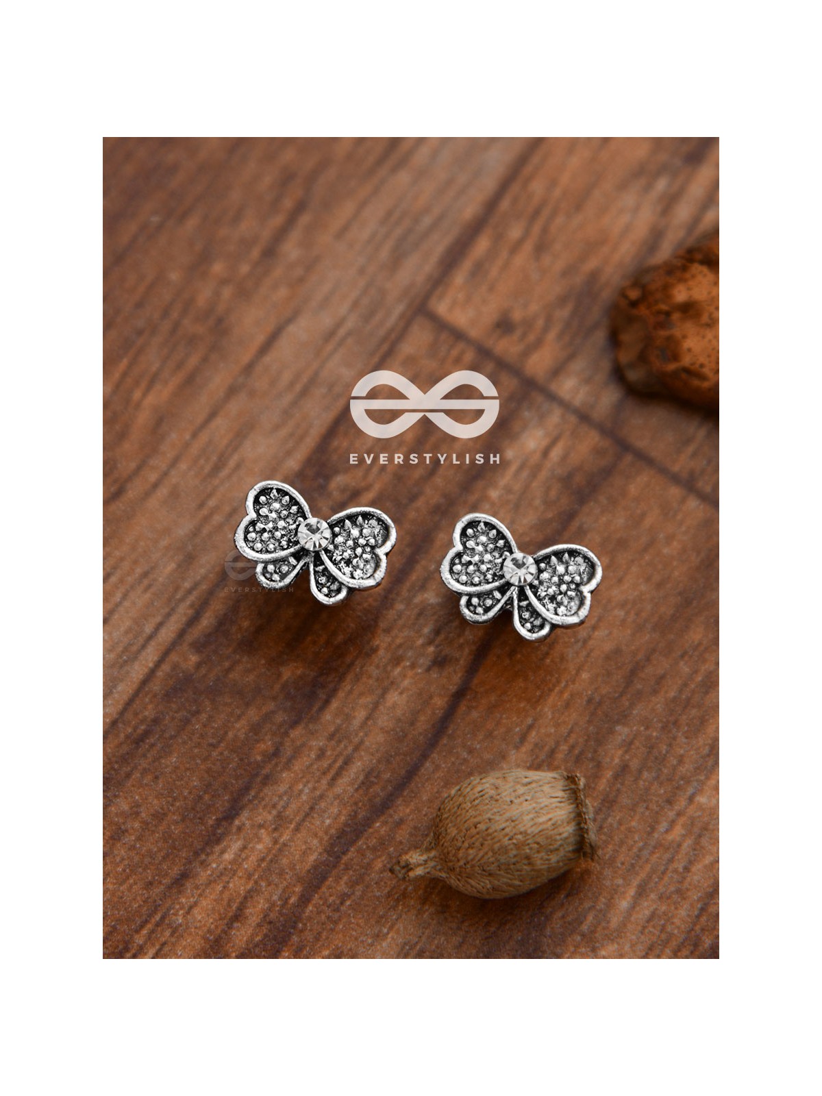 The Shimmery Bowknots - Tiny Trinket Earrings