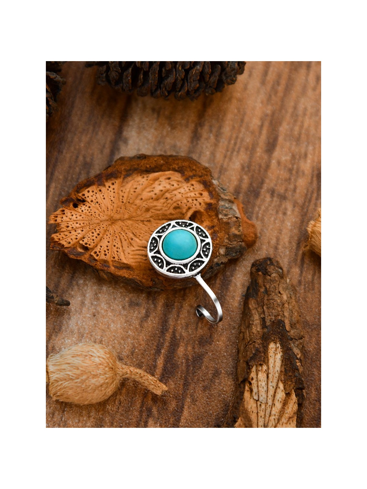 The Elegant Aztecs - Turquoise Boho Nosering