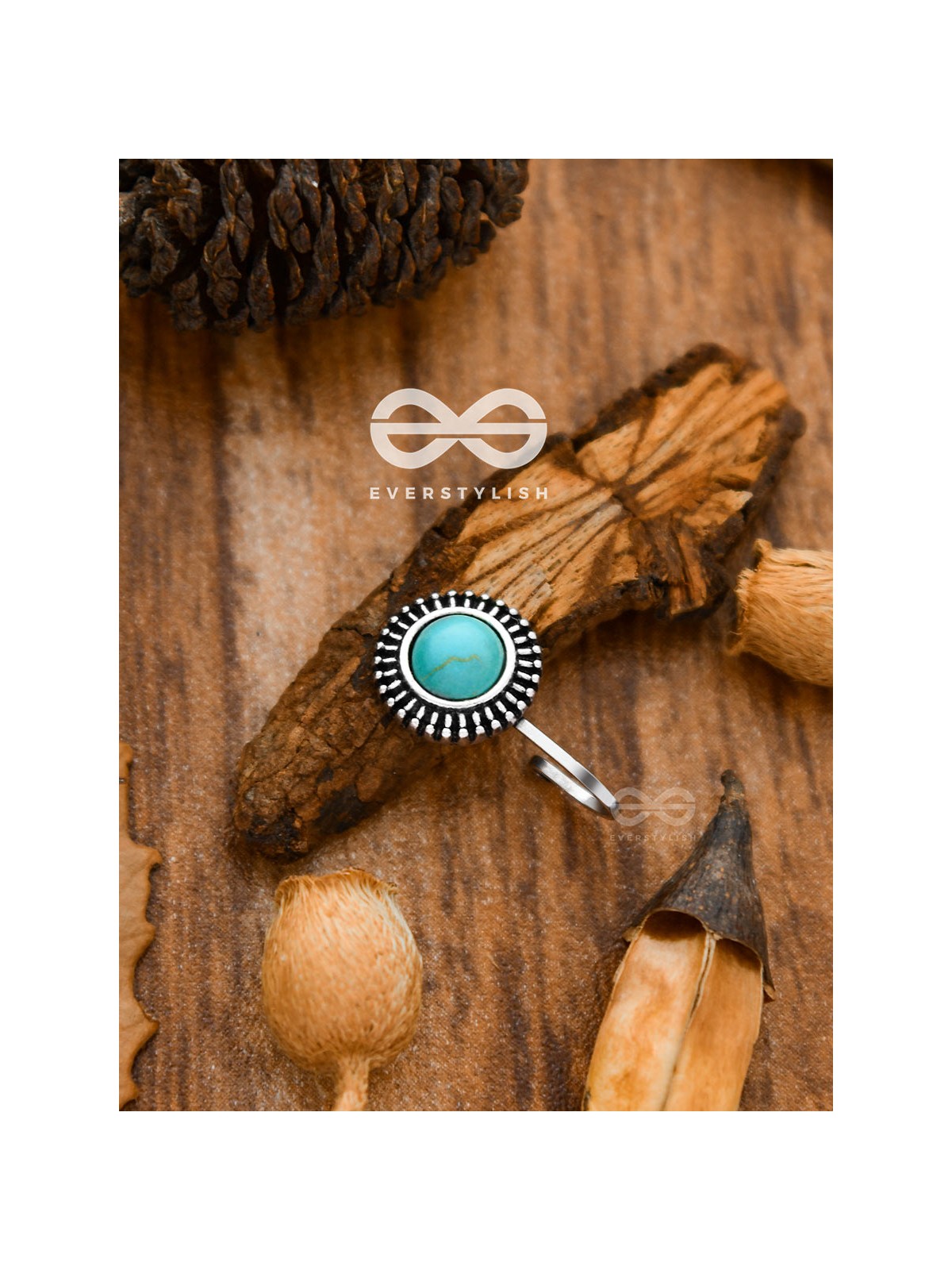 The Bohemian Sun - Turquoise Boho Nosering