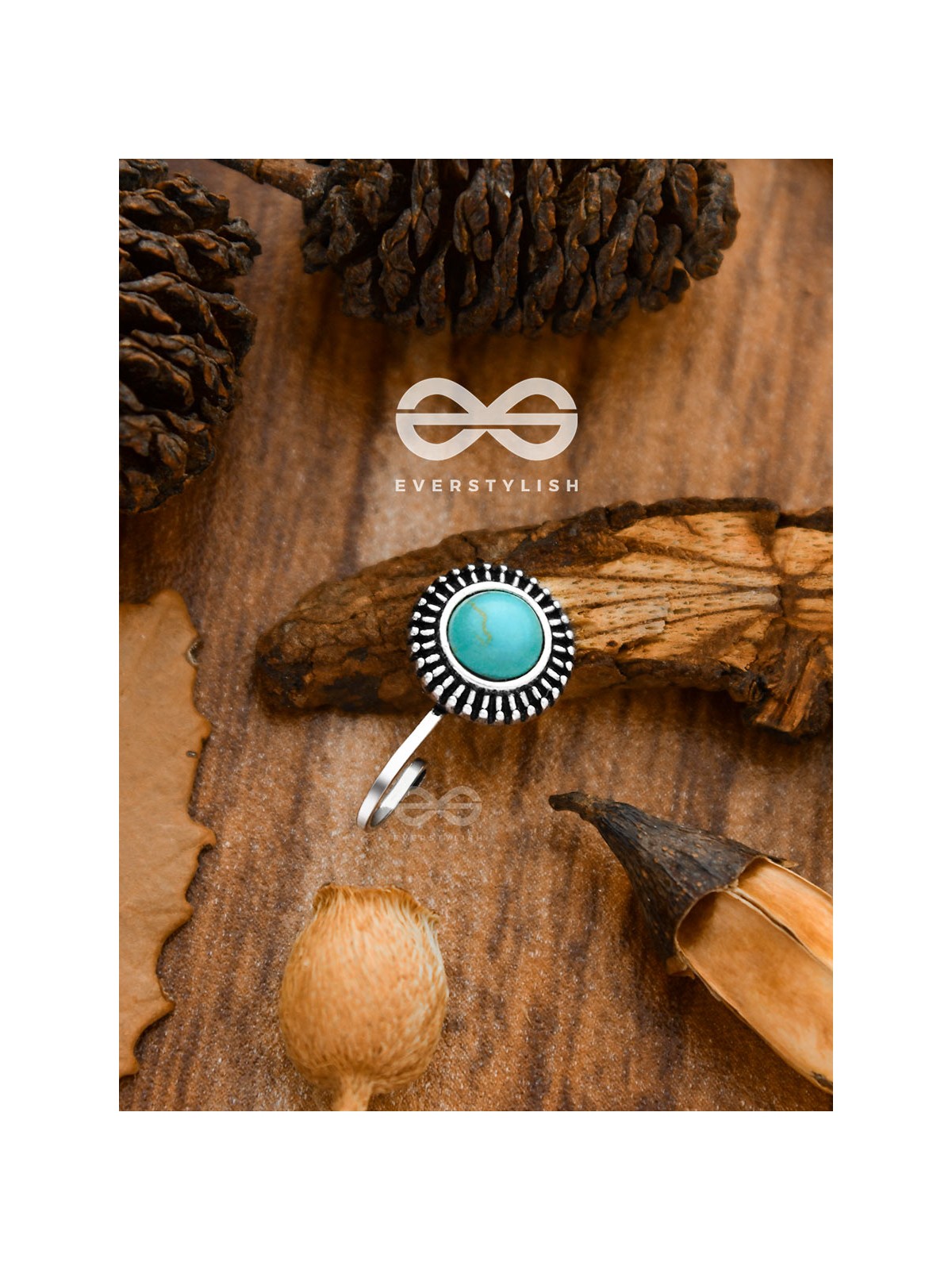 The Bohemian Sun - Turquoise Boho Nosering