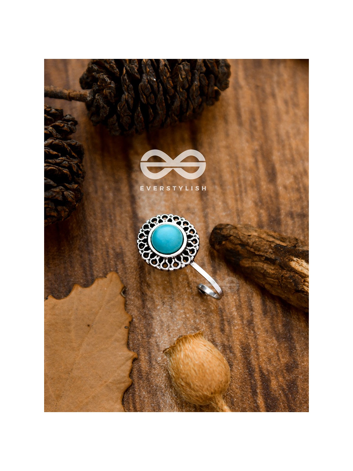 The Bohemian Ringlets - Turquoise Boho Nosering