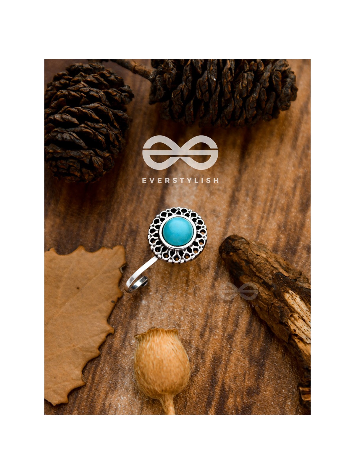 The Bohemian Ringlets - Turquoise Boho Nosering