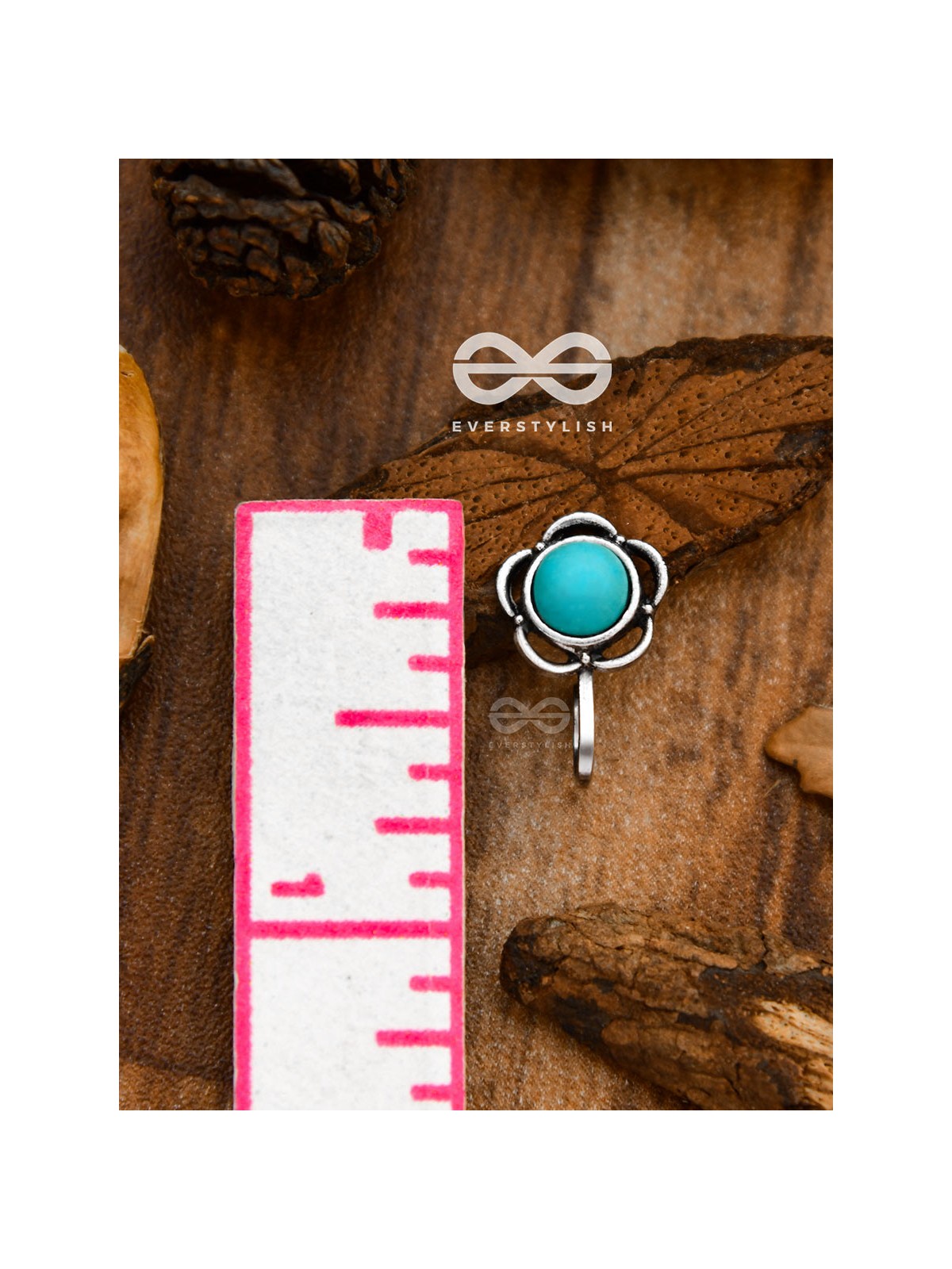 The Bohemian Florals - Turquoise Boho Nosering