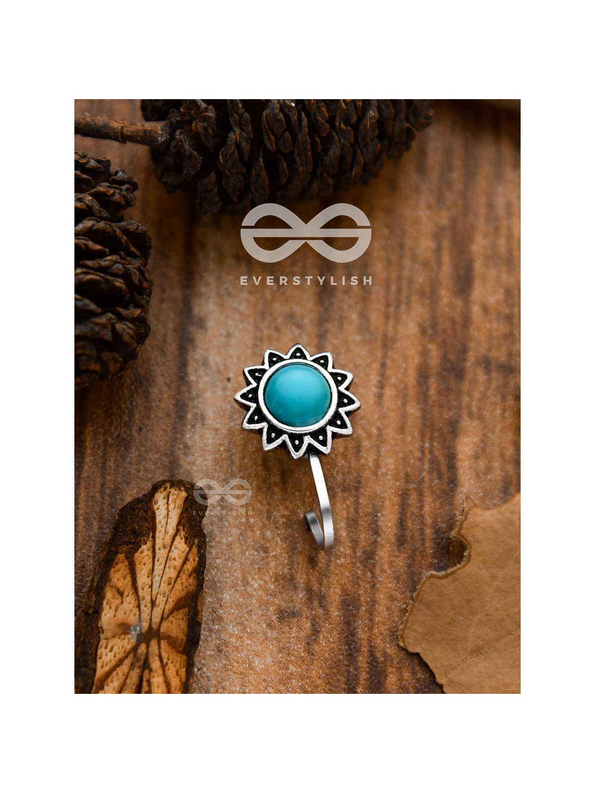 The Cute Florals - Turquoise Boho Nosering