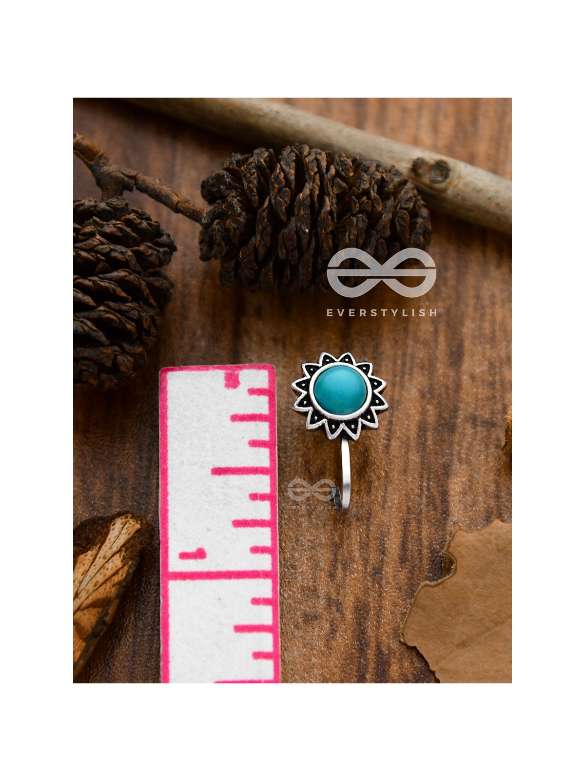 The Cute Florals - Turquoise Boho Nosering