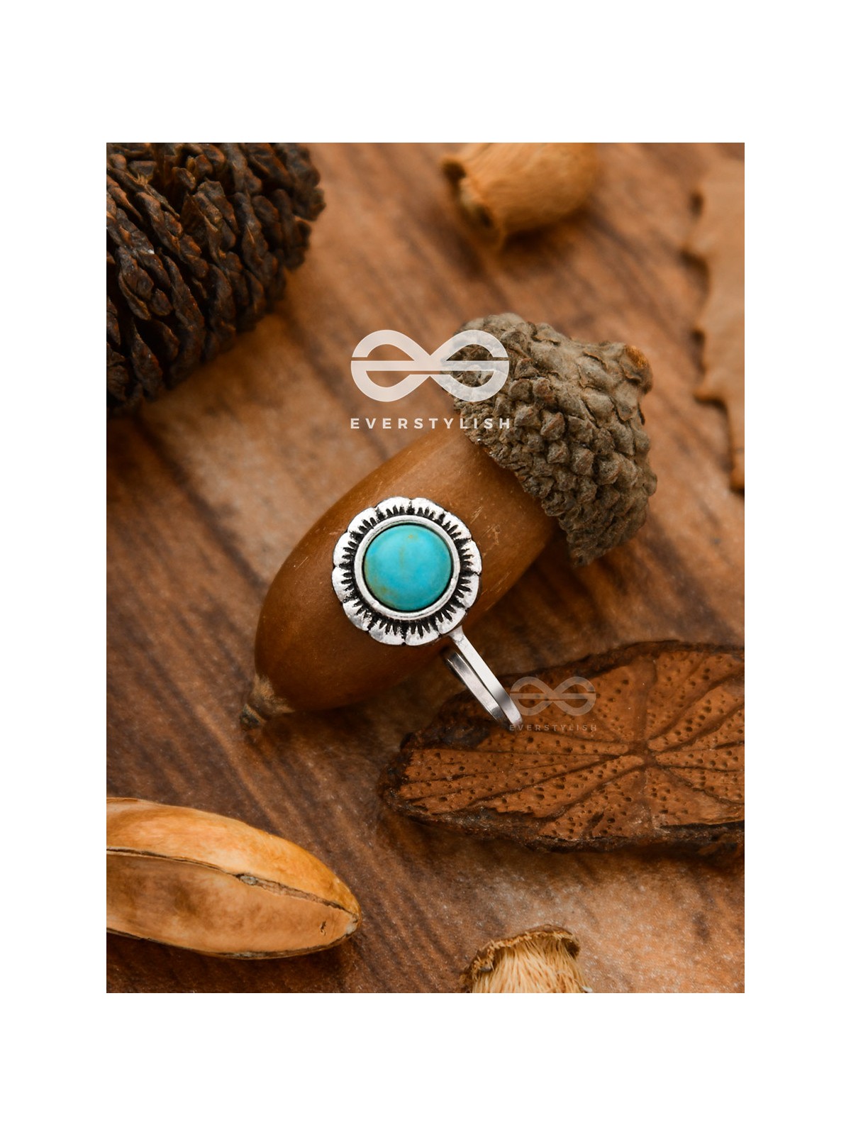 The Delightful Florals - Turquoise Boho Nosering