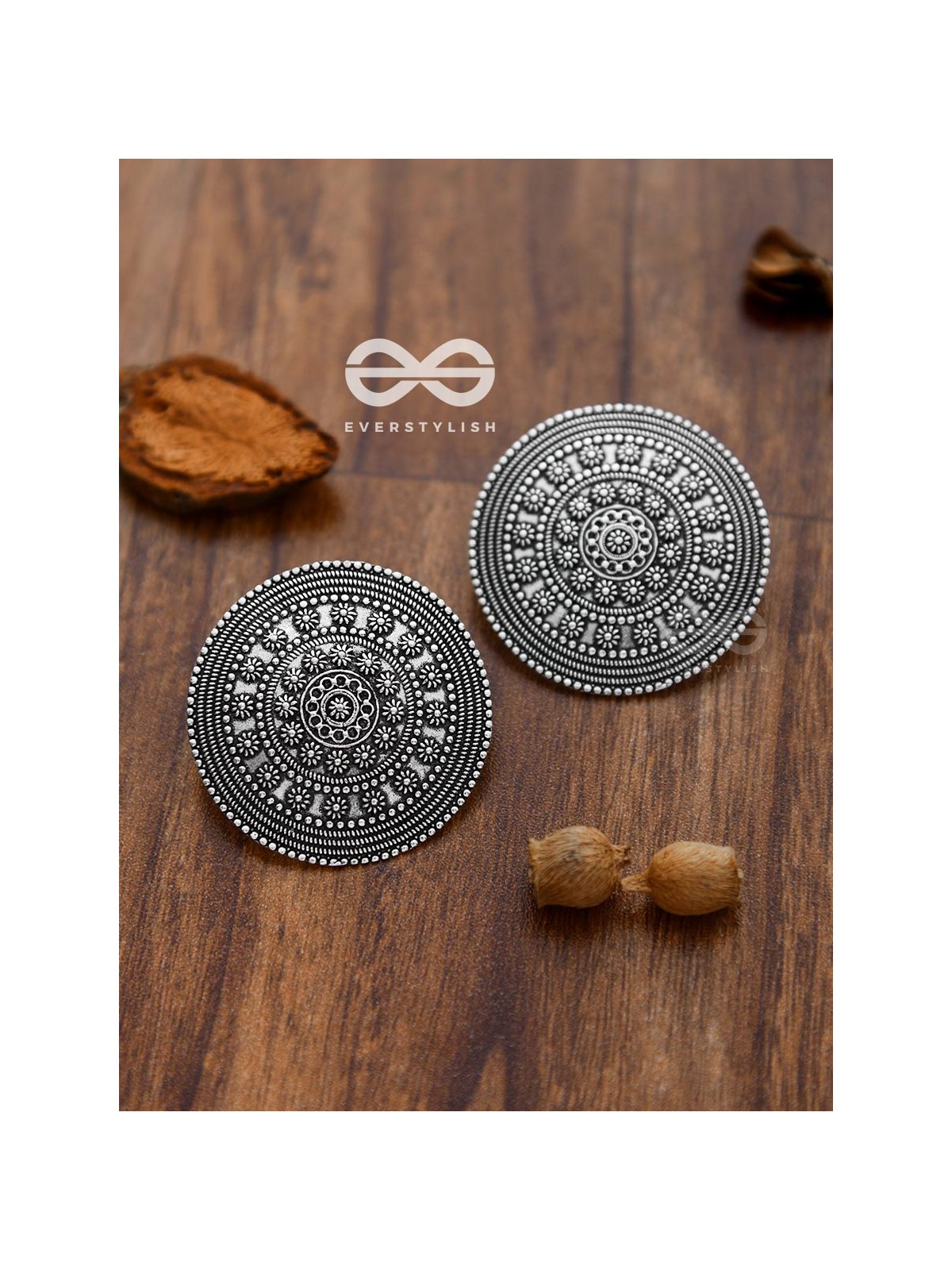 The Shield Of Flowers - Artistic Boho Studs