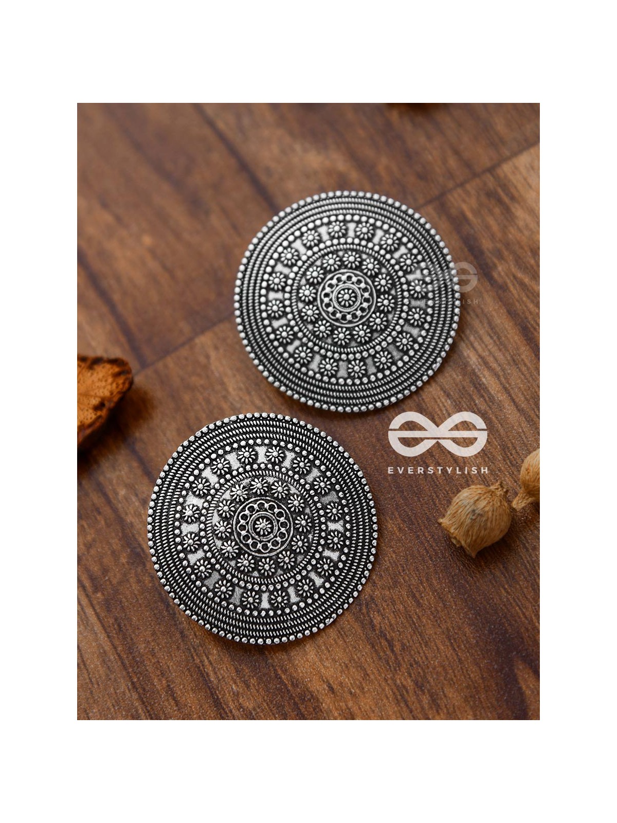 The Shield Of Flowers - Artistic Boho Studs