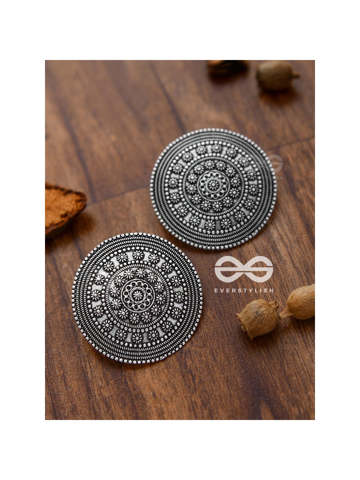 The Shield Of Flowers - Artistic Boho Studs