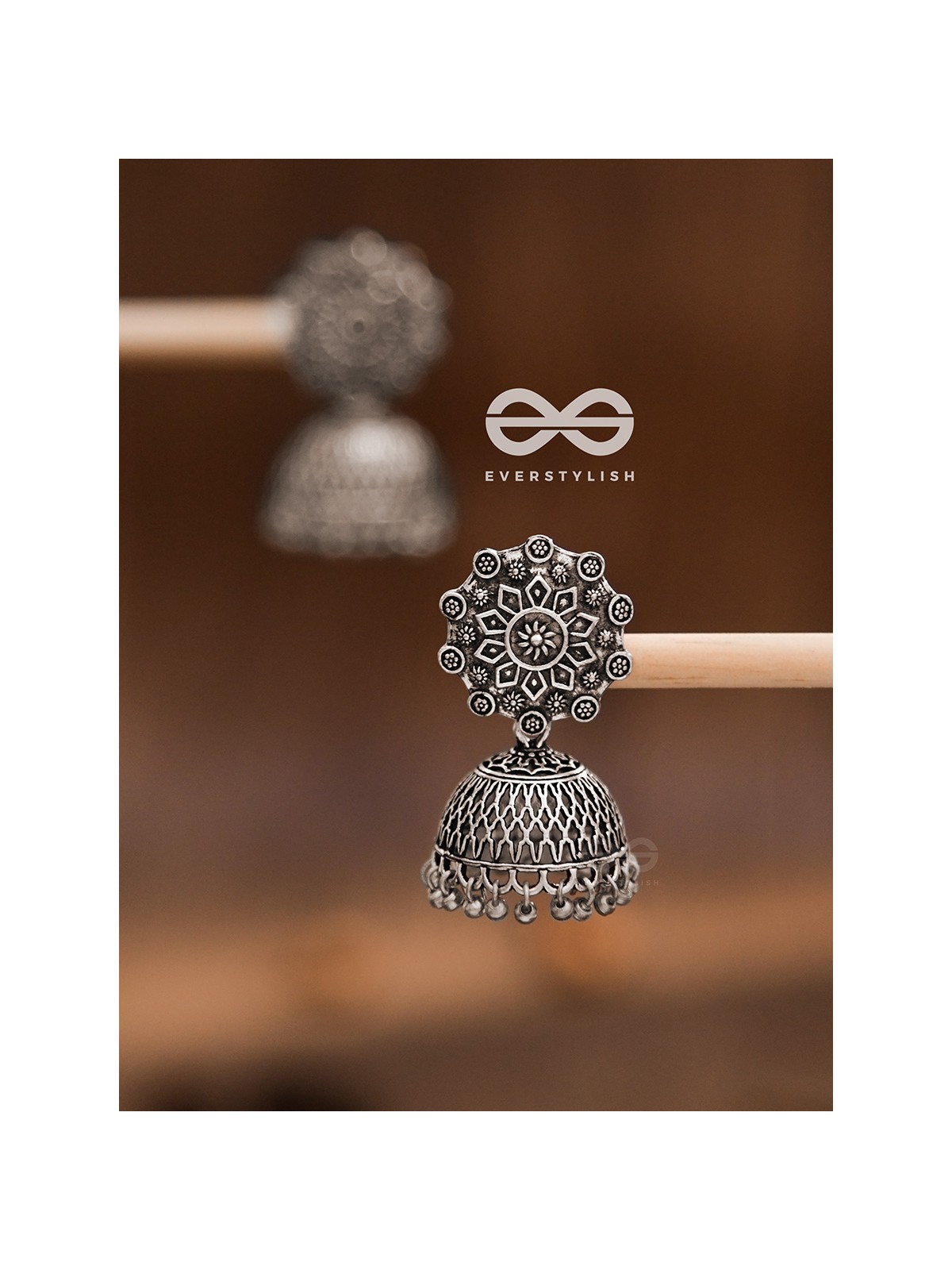 The captivating gaze stunning ethnic Jhumkis