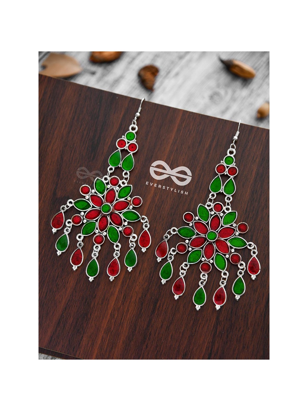'An Ethnic Fantasy' - Statement Enamelled Ethnic Danglers