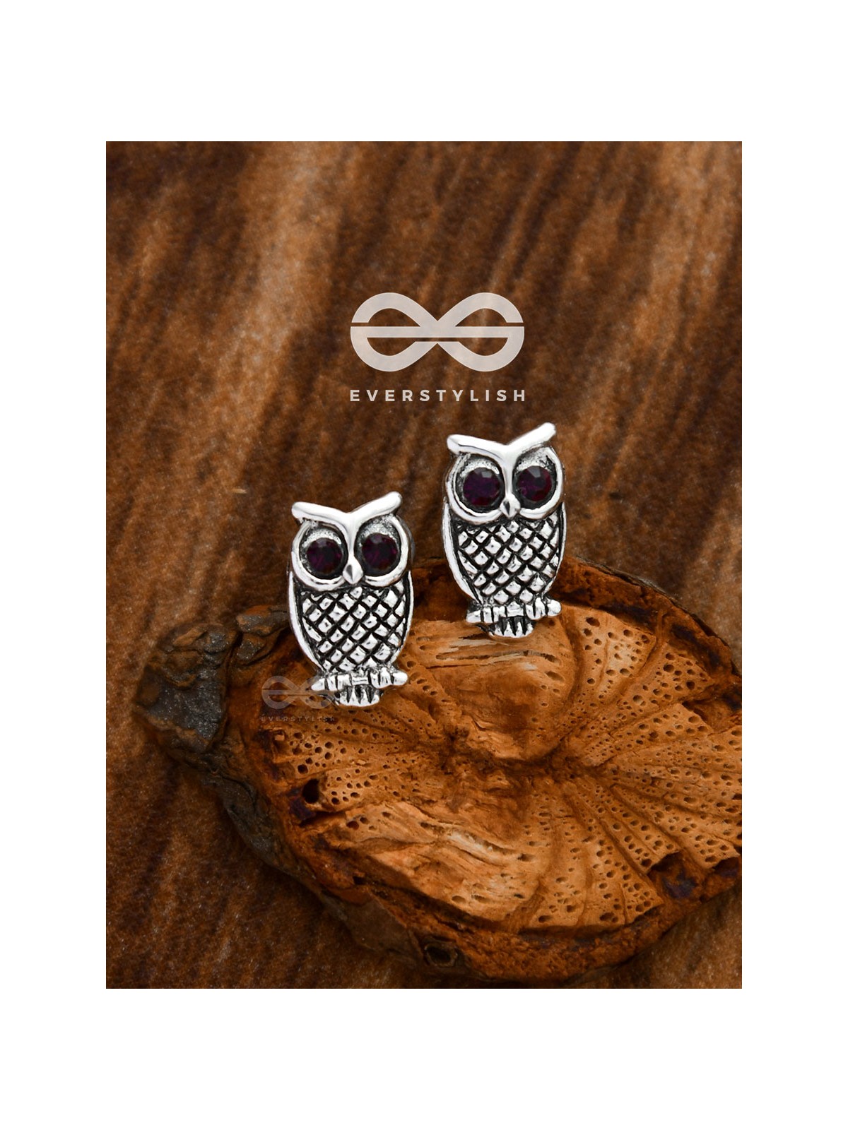 The Little Embellished Owls - Tiny Trinket Earrings