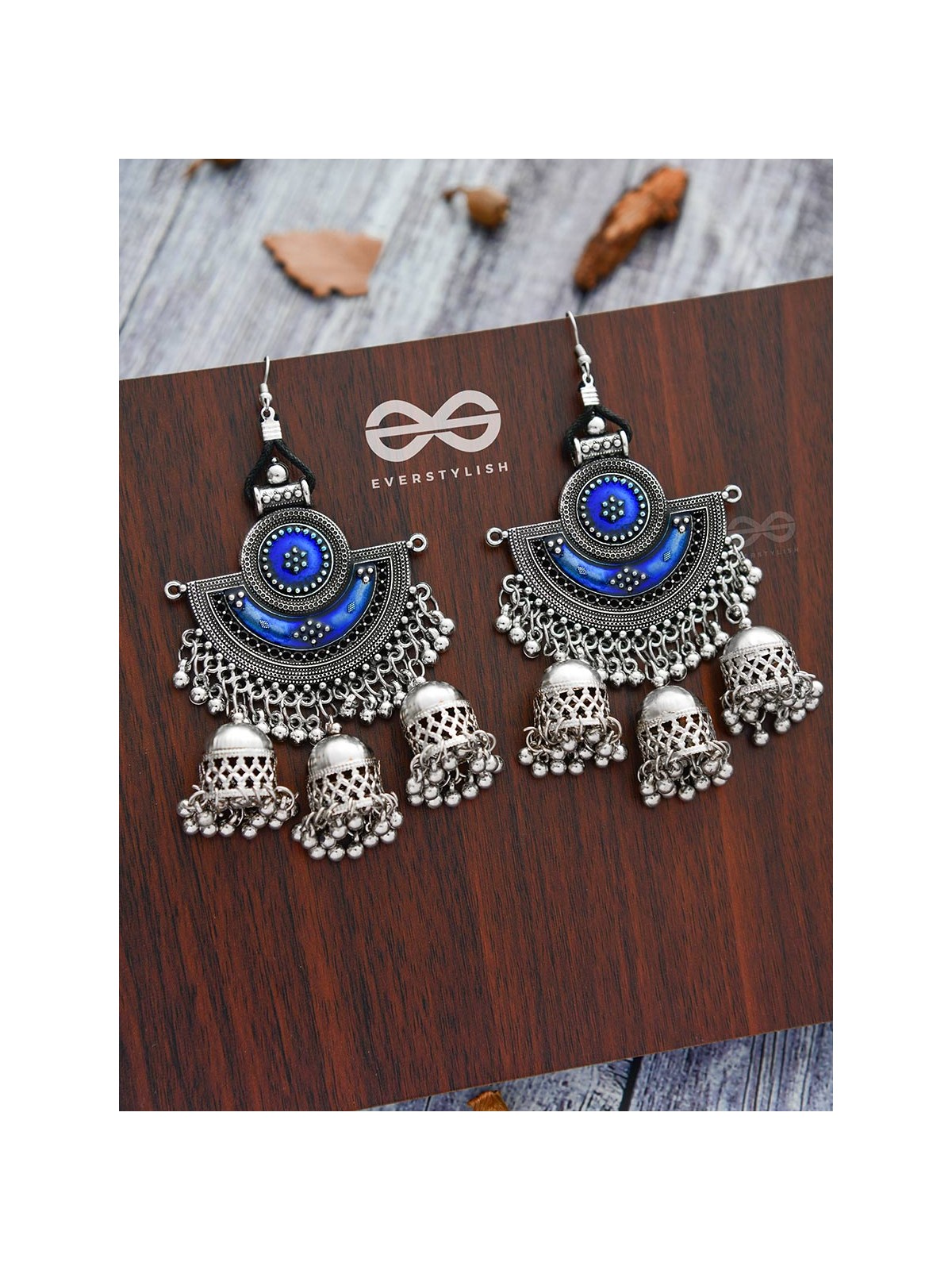 The Bohemian Allure - Meenakari Triple Jhumki Danglers