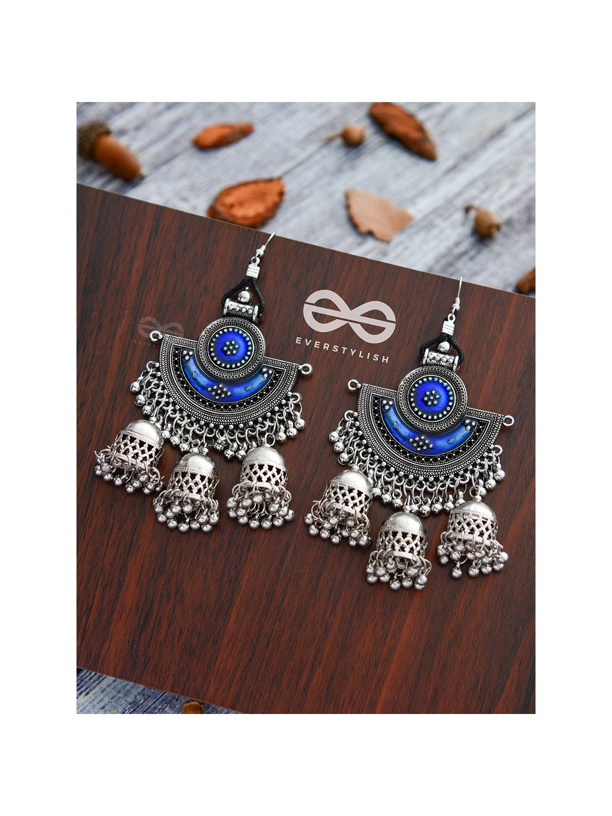 The Bohemian Allure - Meenakari Triple Jhumki Danglers