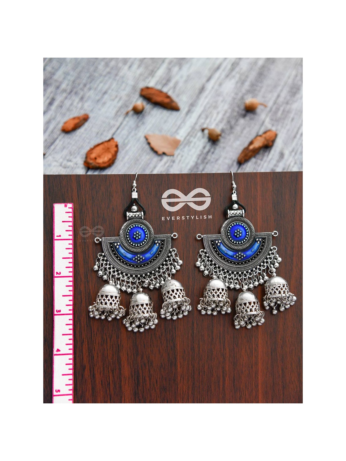 The Bohemian Allure - Meenakari Triple Jhumki Danglers