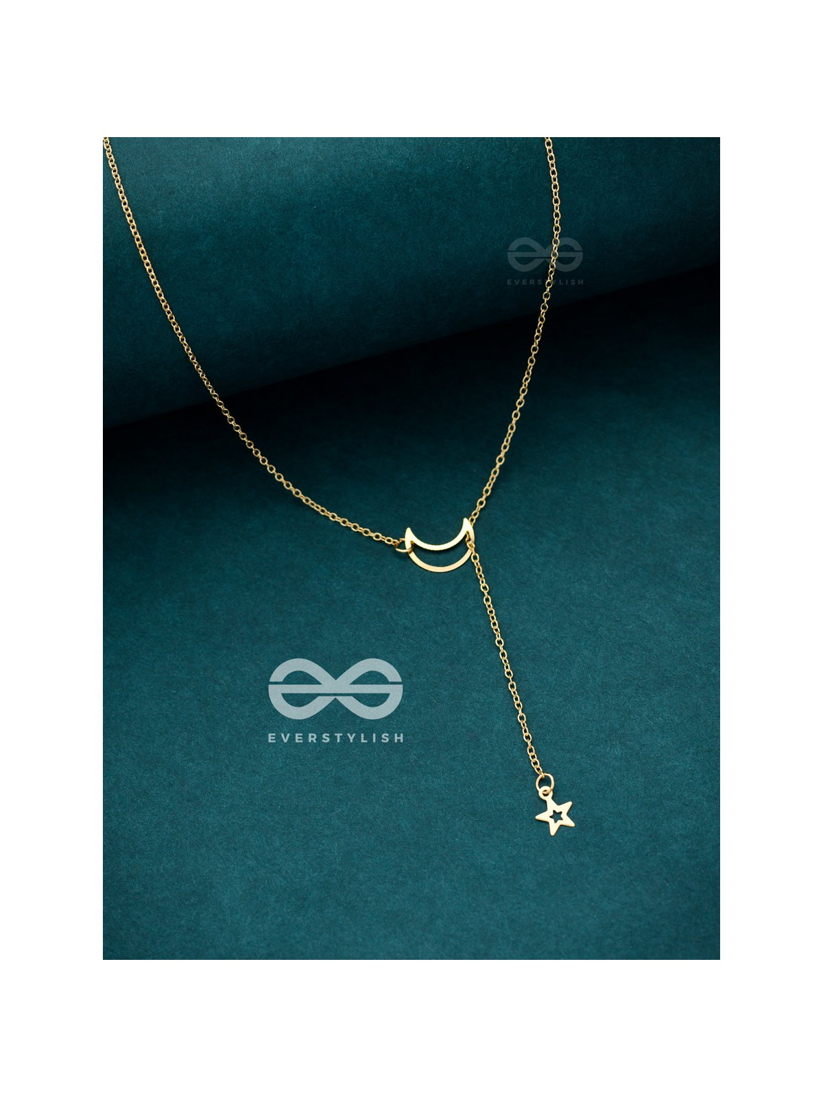 Wrapped In The Night-Sky - Golden Neckpiece With Anti-Tarnish Coating 