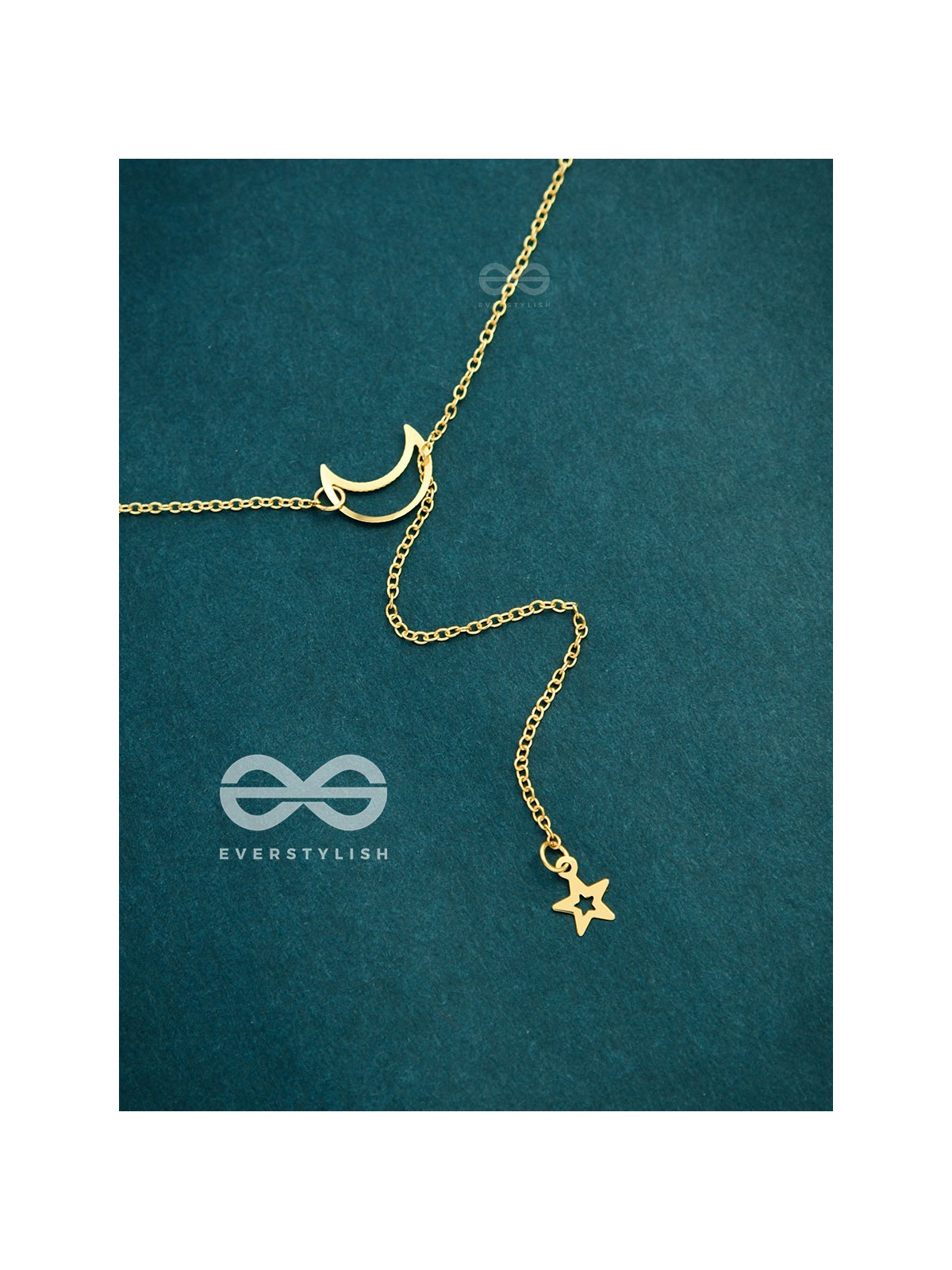 Wrapped In The Night-Sky - Golden Neckpiece With Anti-Tarnish Coating 